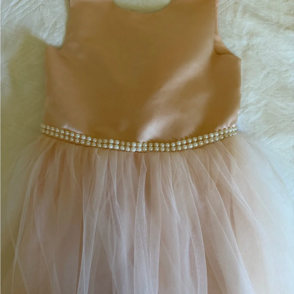 Lavetir Elegant Peach flowers girl Dress